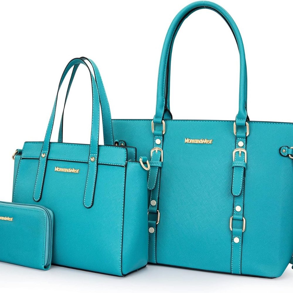 Montana West 3PCS Purses for Women Tote Purse and Wallet Set Shoulder Satchel Ba